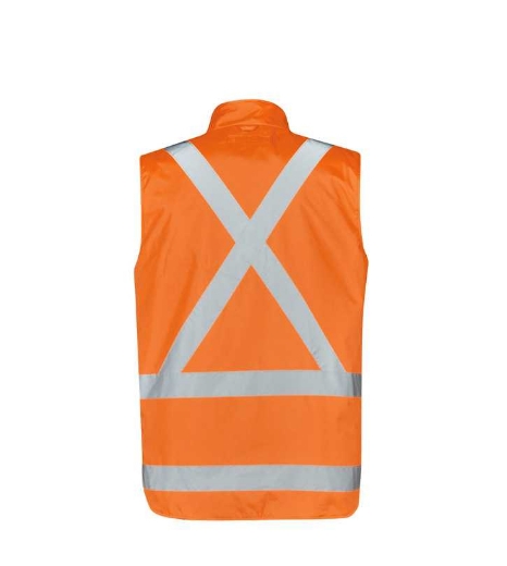 Picture of Syzmik, Mens Hi Vis X Back Taped 4 in 1 Waterproof Jacket